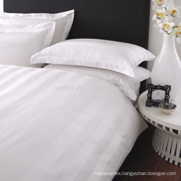 Polyester Cotton 1CM/2CM/3CM Sateen Striped White Bedding Fabric Wholesale